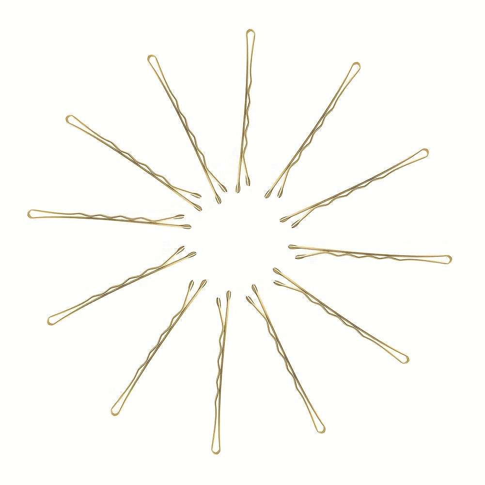 50pcs Long Golden Bobby Pins for Thick Hair