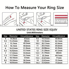 925 Silver Stone Eternity Ring Wedding Party Jewelry Gift