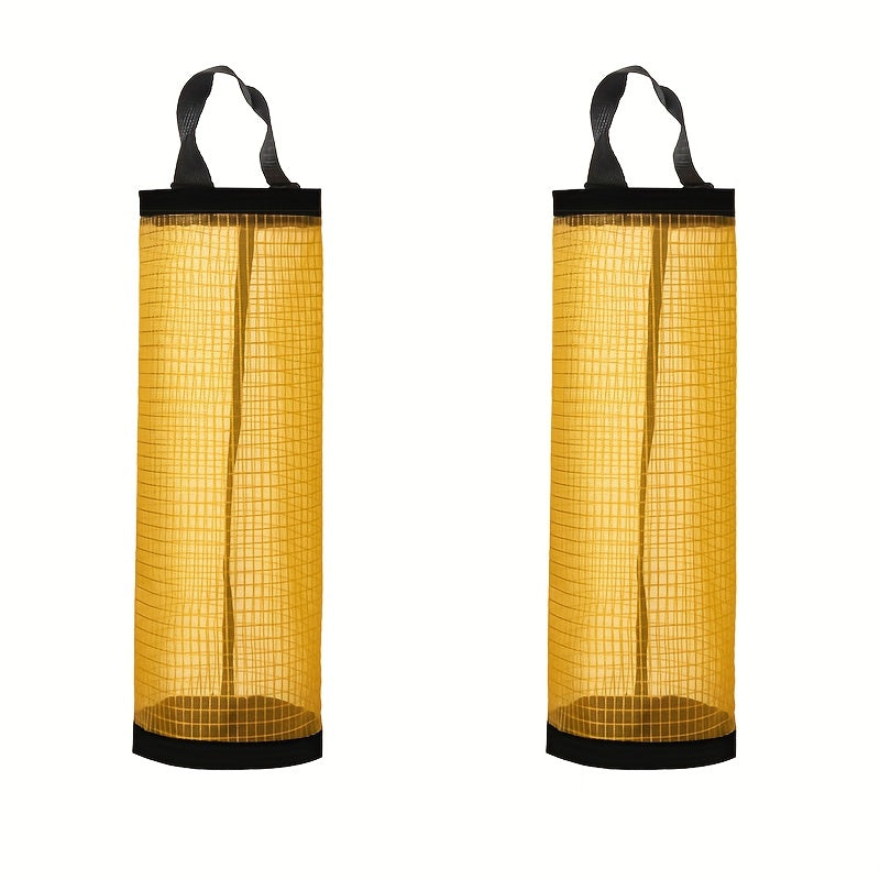 2pcs Outdoor Plastic Bag Holder Grocery Bag Rack Net Hanging Storage Bag