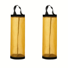 2pcs Outdoor Plastic Bag Holder Grocery Bag Rack Net Hanging Storage Bag
