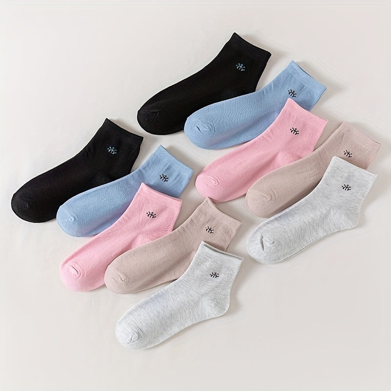 10 Pairs Cartoon Print Socks Cute & Comfy Stockings
