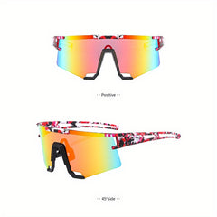 Men's Random Printing Running Cycling Sunglasses Mixed Outdoor Sports Glasses