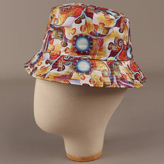 Colorful Reversible Bucket Hat Summer Beach Travel Fisherman Cap