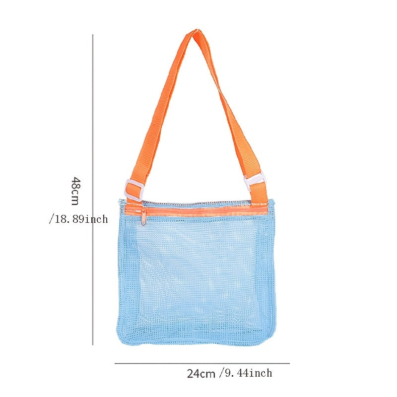 Children's Toy Storage Bag Hollow Seeable Beach Shoulder Bag
