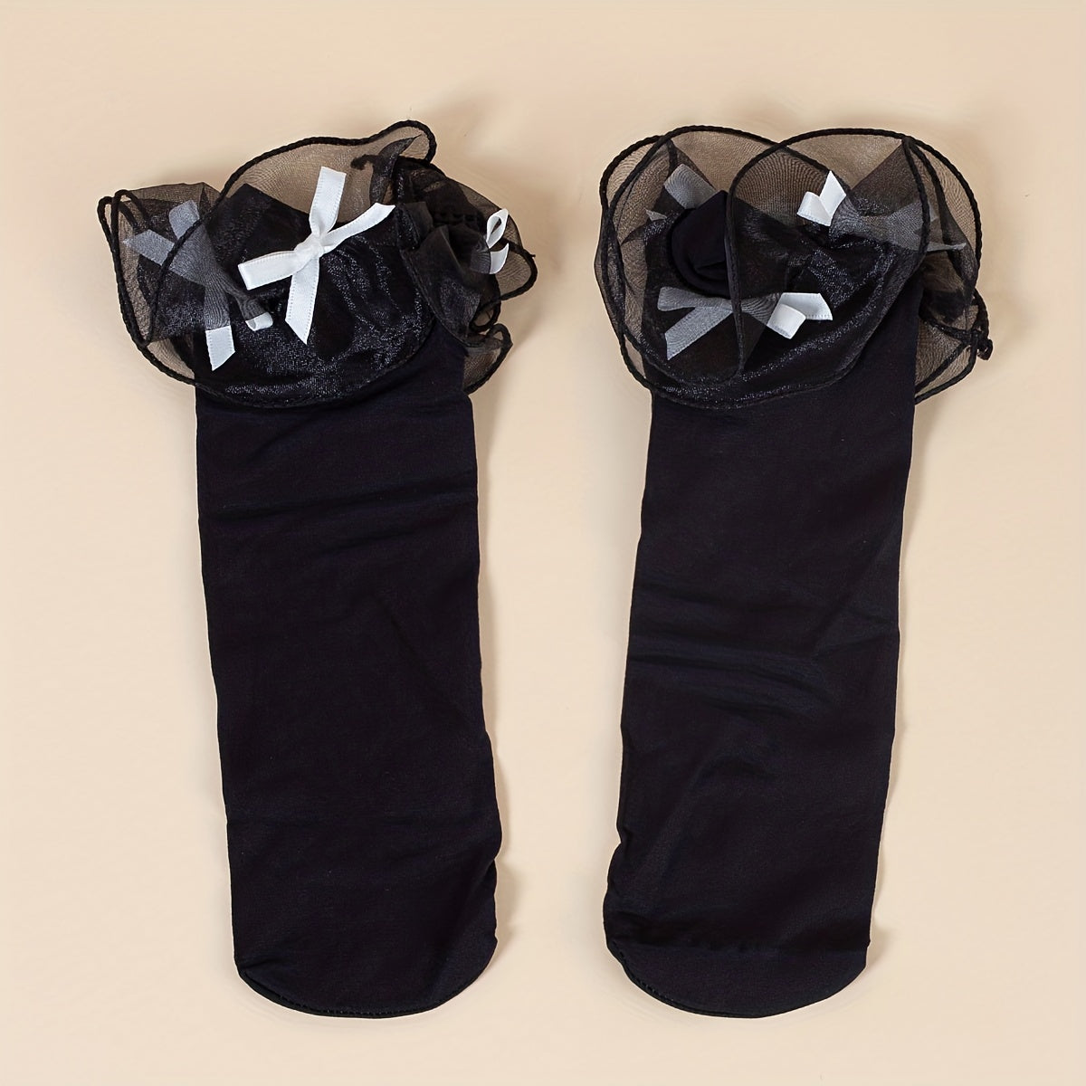 Lace Stitching Mid Tube Socks Women's Stockings