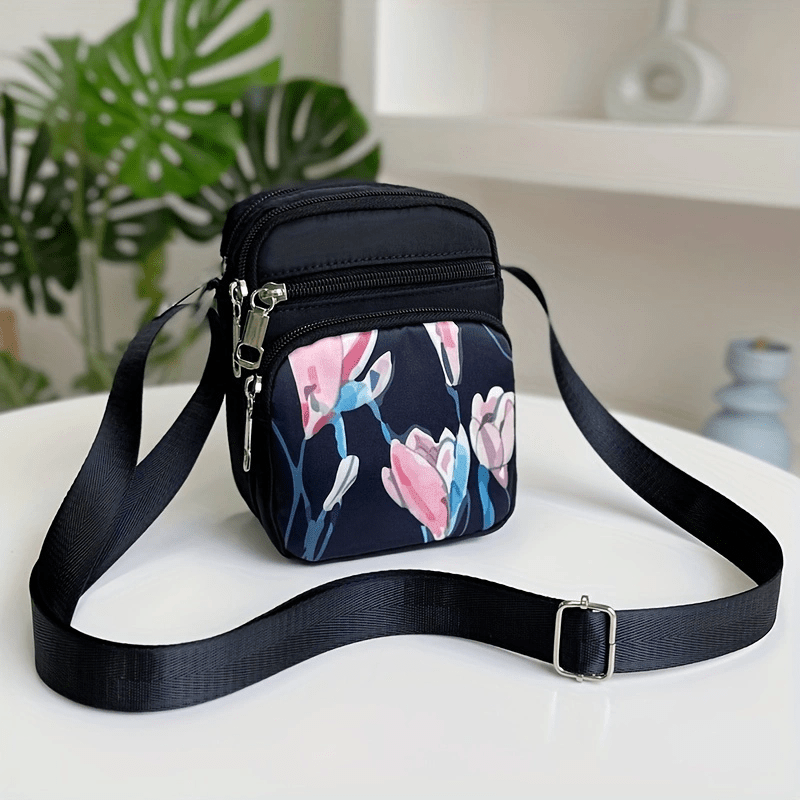 Nylon Crossbody Bag Women's Zipper Purse