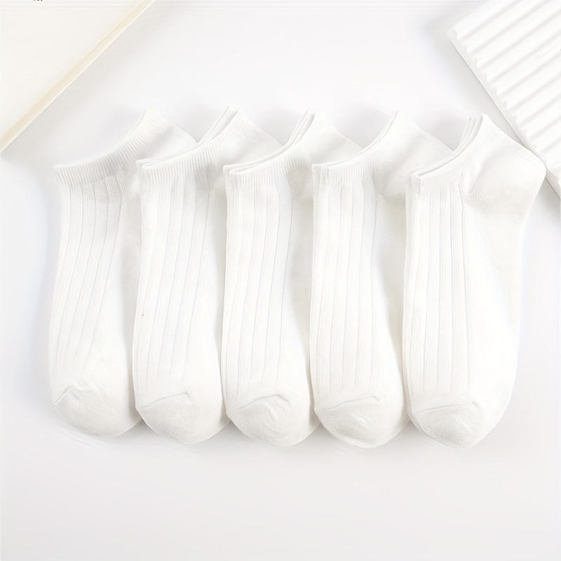 10 Pairs Ribbed Ankle Socks Women's Stockings