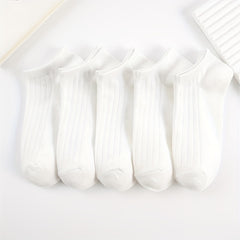 10 Pairs Ribbed Ankle Socks Women's Stockings