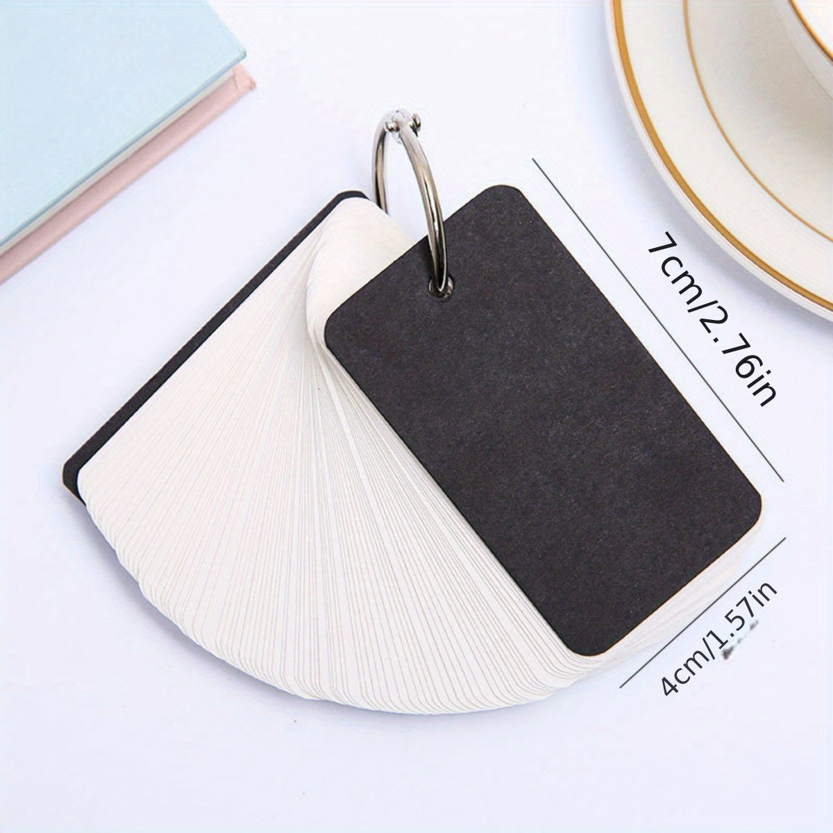 100 Blank Paper Flashcards for Traveling Diary
