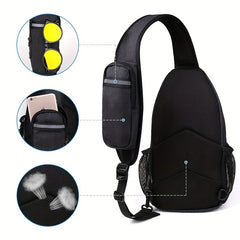 Multifunctional Sling Bag Outdoor Sports Travel Chest Bag with Earphone Hole