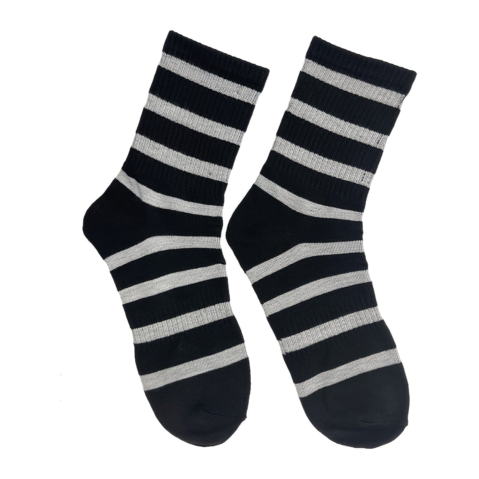 Breathable Striped Crew Socks Women's Stockings