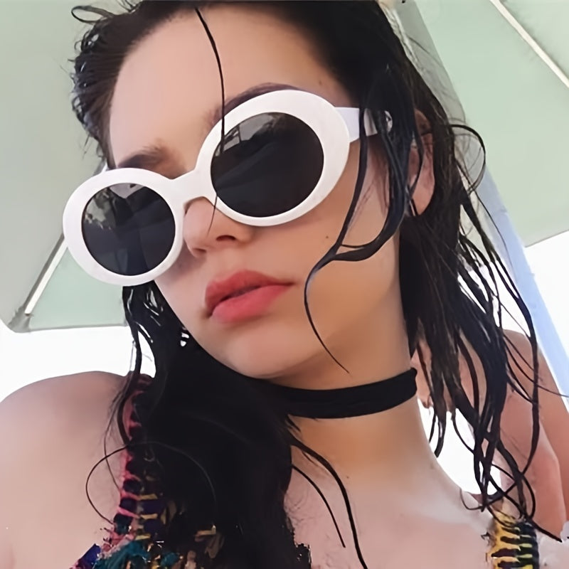 Vintage Oval Cat Eye Sunglasses Polarized UV Protection