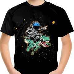 Astronaut & Dinosaur Cartoon T-shirt for Boys