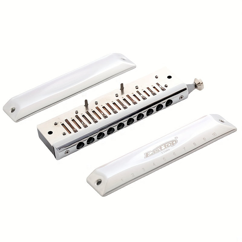 Professional 10 Hole 40 Tone Chromatic Harmonica in C