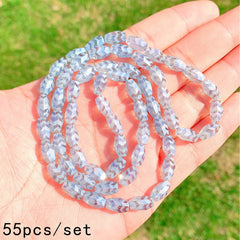 55pcs AB Plated Crystal Beads Frosted Glass Spacer Beads for DIY Bracelet