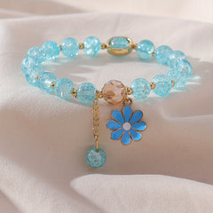 Summer Style Beaded Daisy Pendant Bracelet for Women