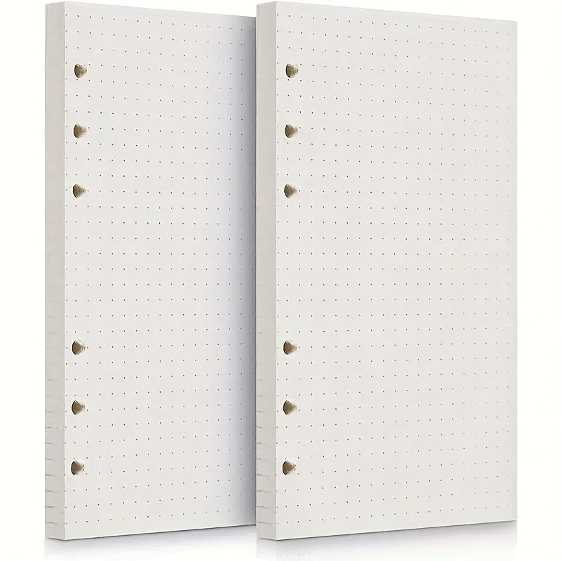 A6 Filler Paper 6 Hole Loose Leaf Paper Refillable Clip Notebook Planner Diary