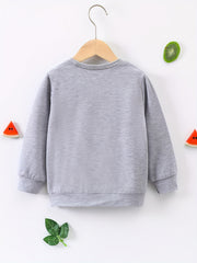 Boys Racing Car Print Sweatshirt Long Sleeve Crew Neck Tops