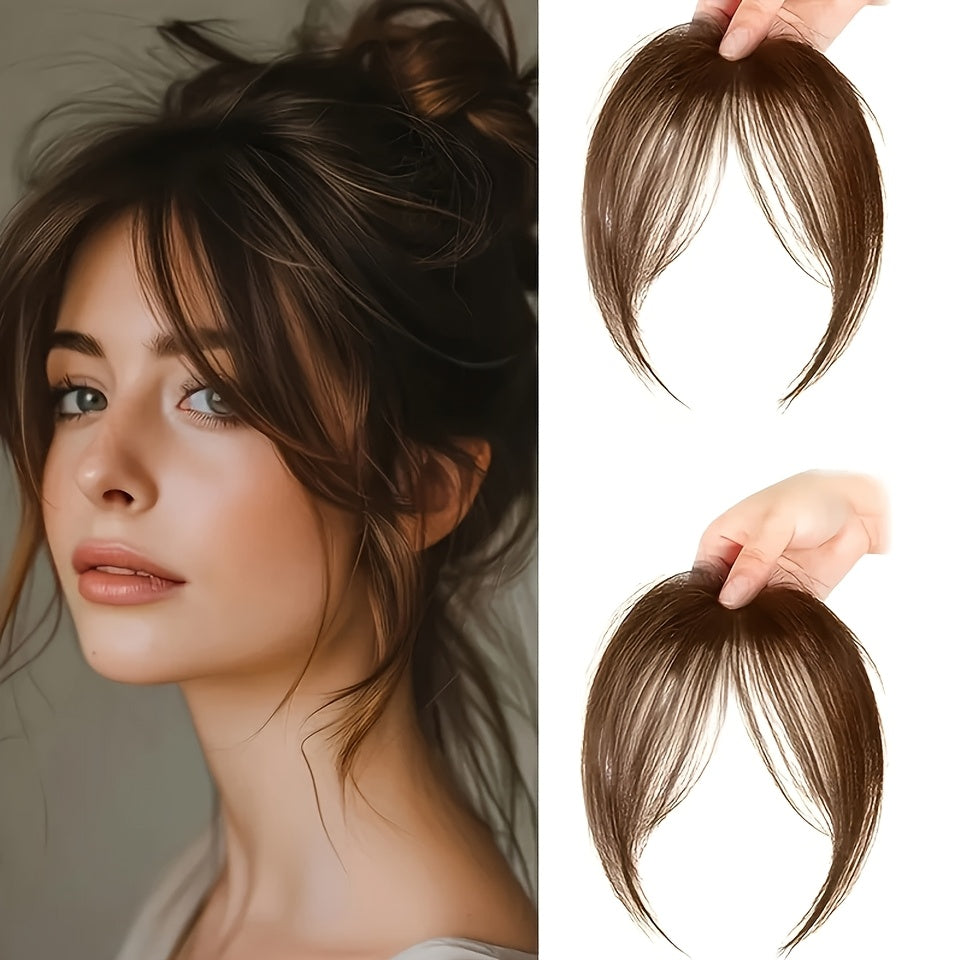 Natural Style Clip On Bangs 8 Inch Straight Hair Extension