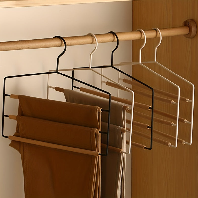 Multilayer Magic Closet Storage Organizer Wood Hanger For Clothing Pants