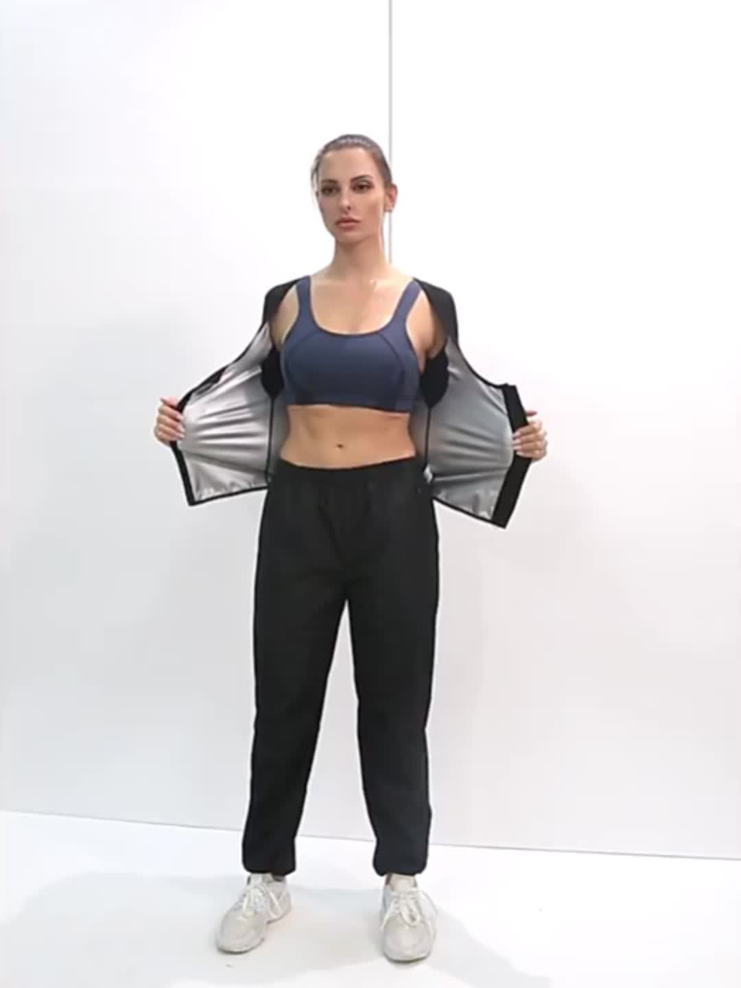 Moisture Wicking Sauna Shirts Waist Training Yoga Tank Tops
