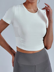 Mesh Breathable T Shirt Fitness Crop Tee Women's Activewear