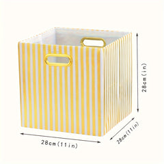 2pcs Non-woven Storage Box Metal Handle For Finishing Clothes Toys Sundries