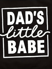 Boy's Long Sleeve Sweatshirt DAD'S Little BABE Toddler Baby Casual Tops
