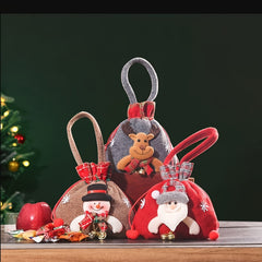Christmas Gift Doll Bag Small Christmas Gift Bag Christmas Knitted Doll Gift Bag