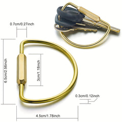 Brass Screw Lock Key Chain for Men and Women