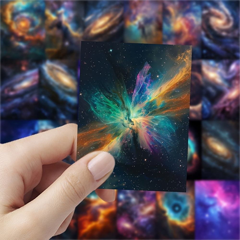 63pcs Galaxy Vinyl Decals for Scrapbooks Laptops Skateboards Water Bottles