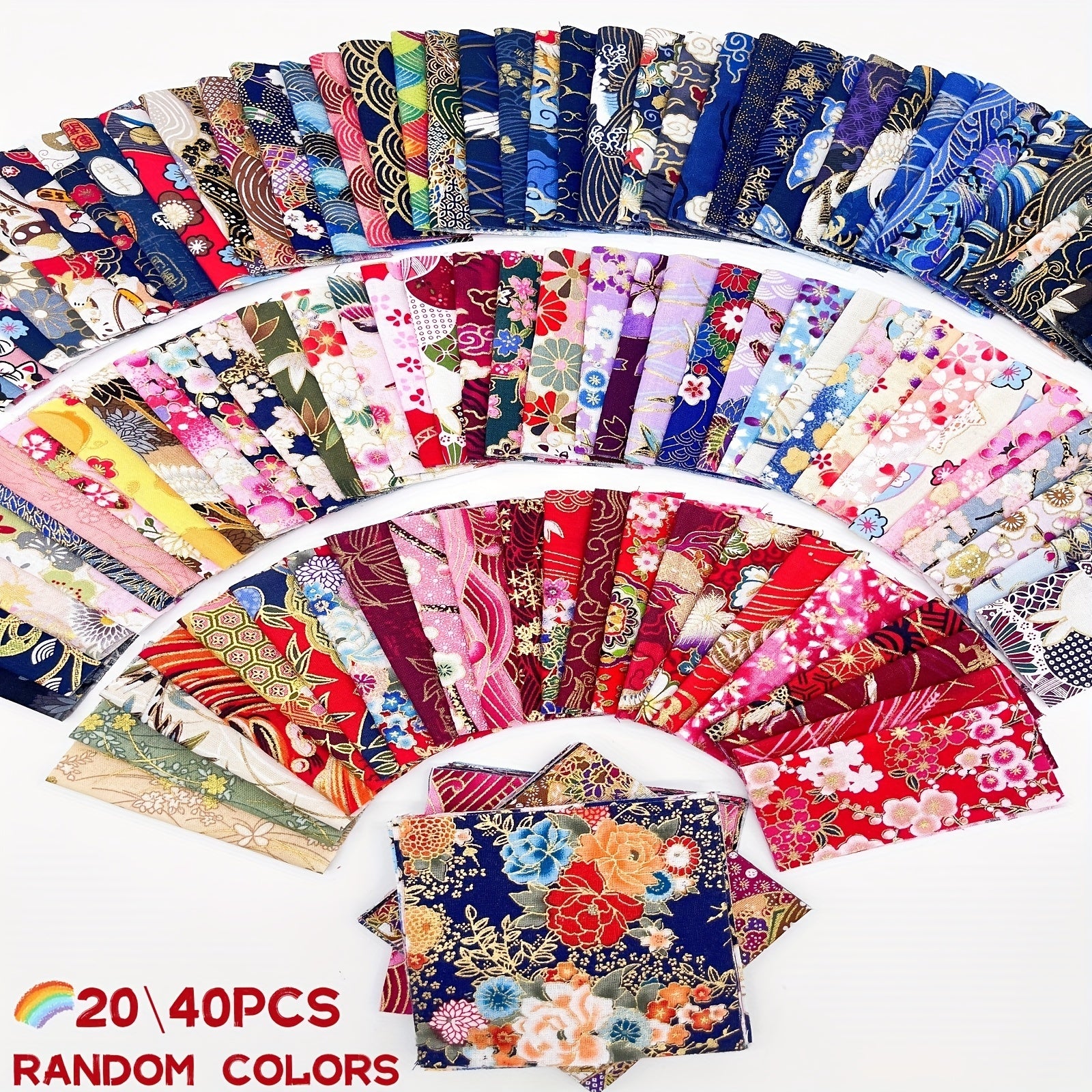 20pcs 40pcs Small Square Fabric Cotton Patchwork Series Quilt Patchwork