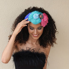 Colorful Boho Tassel Flower Headband for Women