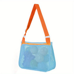Kids Beach Mesh Bag Shell Collection Toy Storage Beach Bag