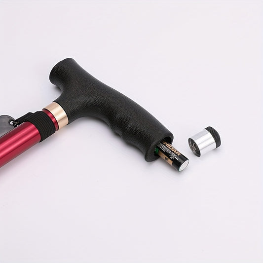 Lightweight Aluminum Walking Cane with Light for Camping