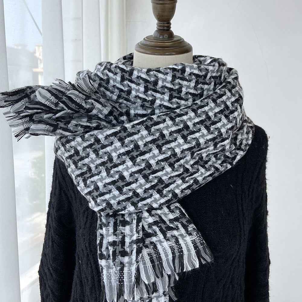Women Fall Winter Scarf Classic Warm Soft Shawl Scarf Hand Knit