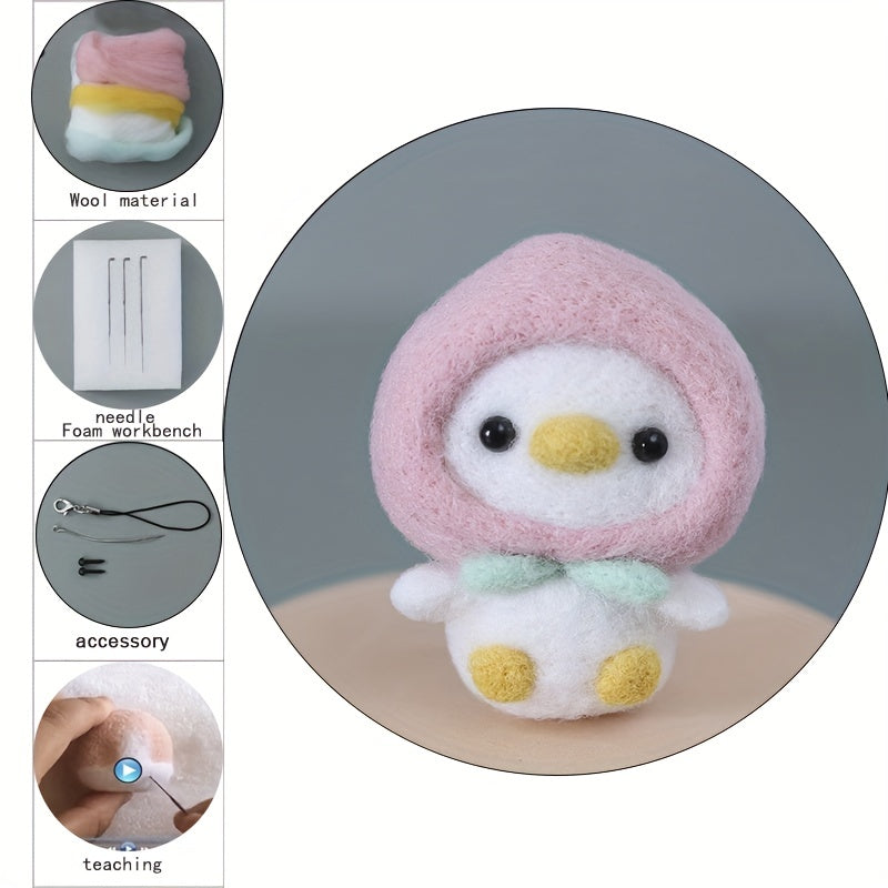 Chicken Wool Felt Doll Kit for Beginners