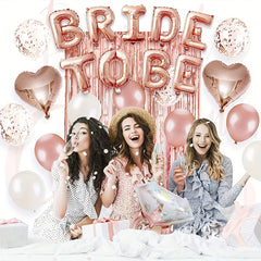 Rose Gold Bridal Shower Party Decorations Kit