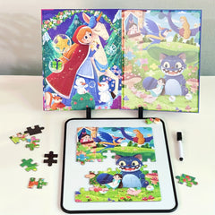 Fairy Tale Puzzle with Bunny Ears & Magical Creatures - Educational Toy