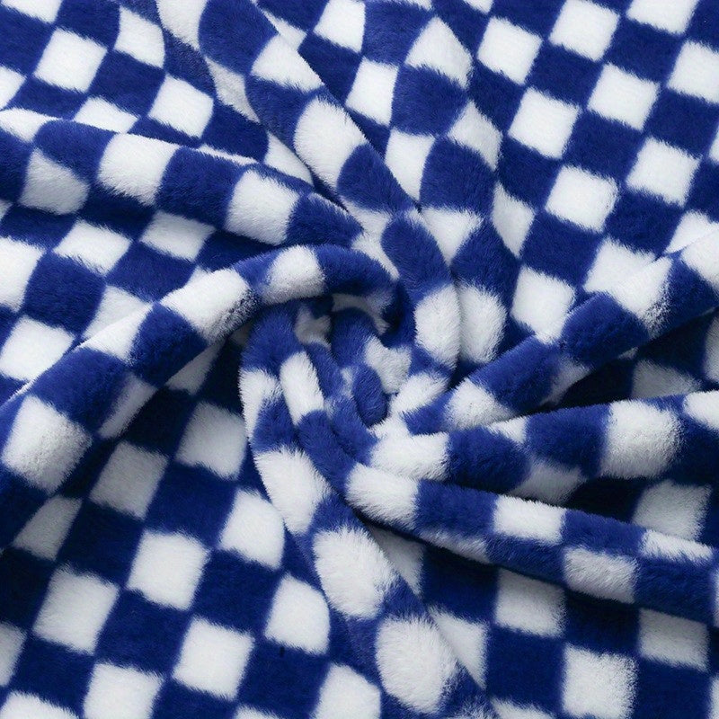 Rabbit Fur Checkerboard Plush Soft Comfortable Hat Shoes Pillow Bag Toy