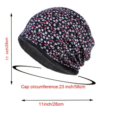 Winter Warm Beanie Scarf Hat Thermal Knitted Slouchy Thick Skull Cap
