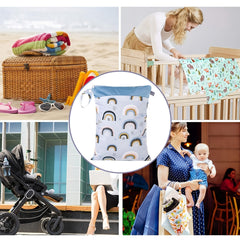 Reusable Wet Dry Bags for Baby Cloth Diapers - Stroller Toiletries Travel