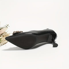 Women's Rhinestone & Faux Pearl Stiletto Heels Slip On High Heels