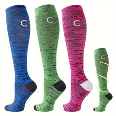 C3 Compression Socks For Women Men Nursing Running Travel Knee High Socks