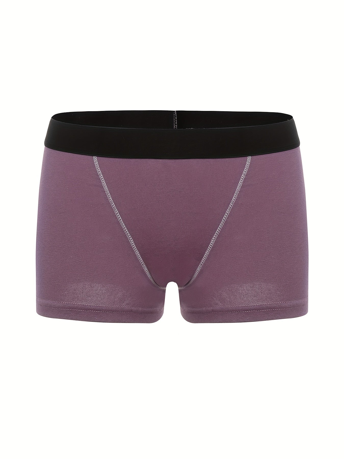 4 Pack Plus Size Boyshort Panties Set Solid Women's Underwear
