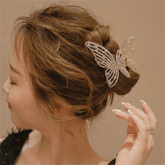 Liquid Metal Butterfly Hairpin Clip Head Claws Hair Style Accessories