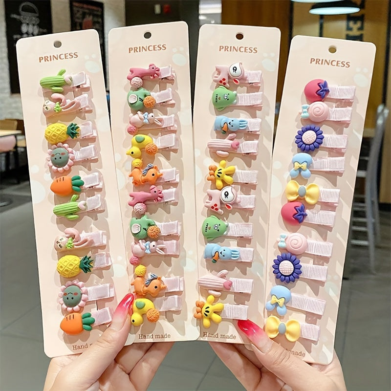 10pcs Children's Hairpin Girls Hair Clip Set