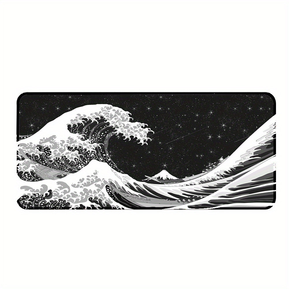 Wave Pattern Extended Gaming Mouse Pad 80x30cm
