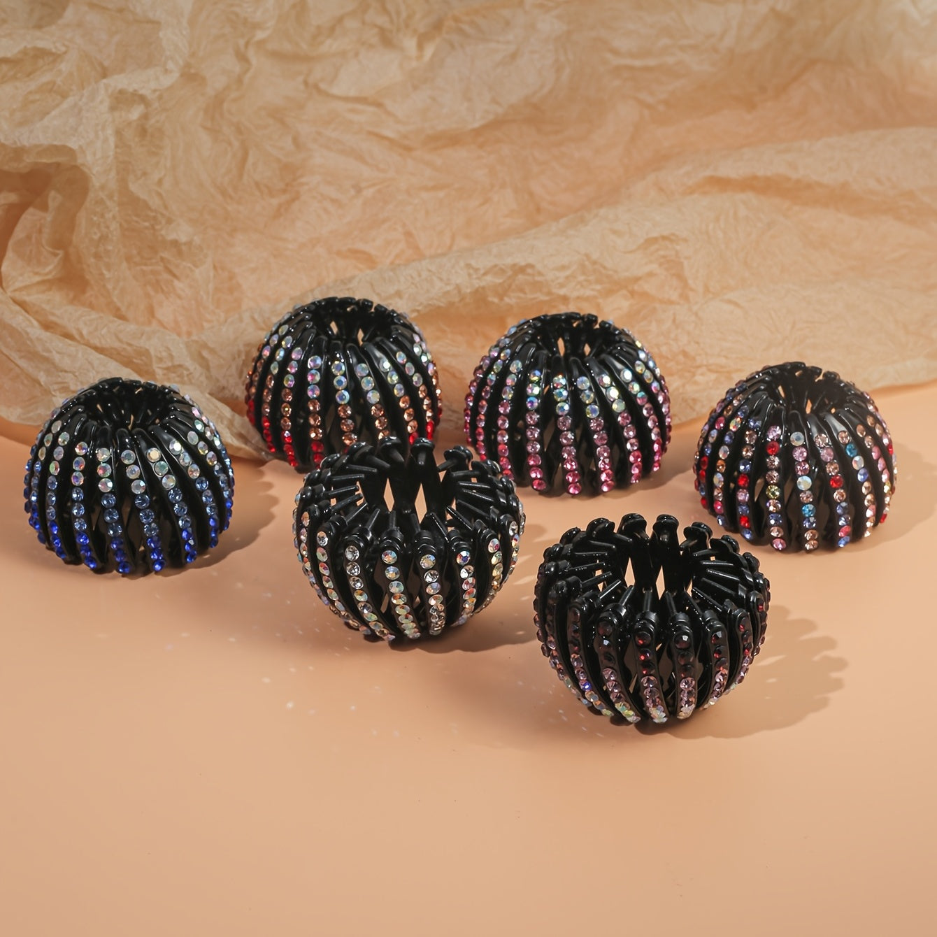 Rhinestone Bird Nest Hairpin Ponytail Holder Hair Clip