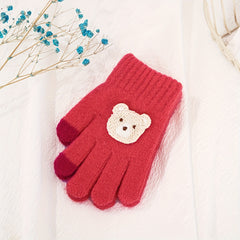 Winter Cartoon Bear Kids Gloves for Boys and Girls